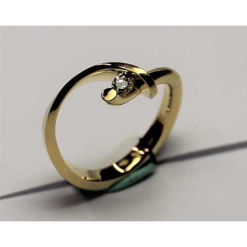 Cardillac geelgouden ring met een briljant geslepen diamant 0.053ct mt.54 - 000046926
