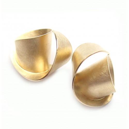 Cardillac geelgouden fantasie oorsieraden met steker18krt. 16mm - 607142